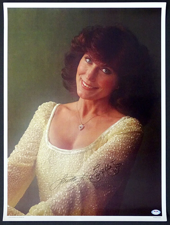 1980 Vintage LORETTA LYNN Country Music SIGNED AUTOGRAPH Poster with PSA/DNA COA, image 4