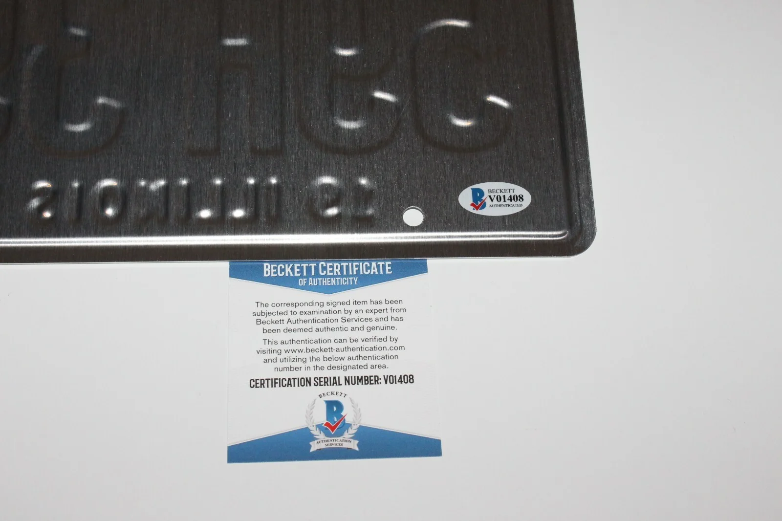 Nick Castle — NICK CASTLE SIGNED HALLOWEEN MOVIE MICHAEL MYERS LICENSE PLATE BECKETT BAS COA, image 4