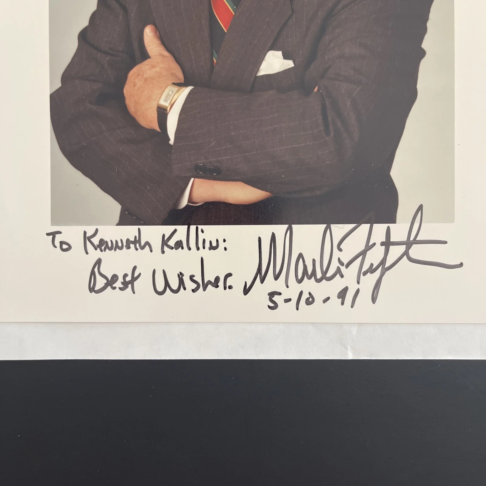 Press Secretary Marlin Fitzwater: Signed Political Leader Photo 8x10 “ / KSK, изображение 2