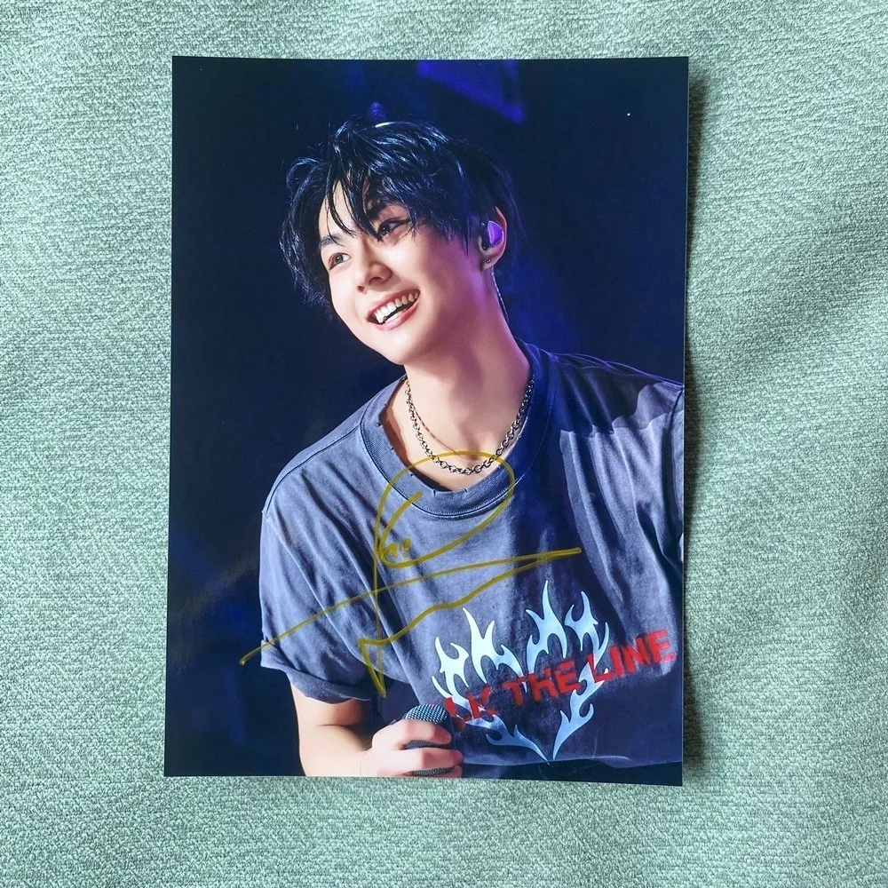 JUNGWON — K-POP ENHYPEN JUNGWON Autographed Hand Signed Photo 4*6 Combine Set #Nice, image 3