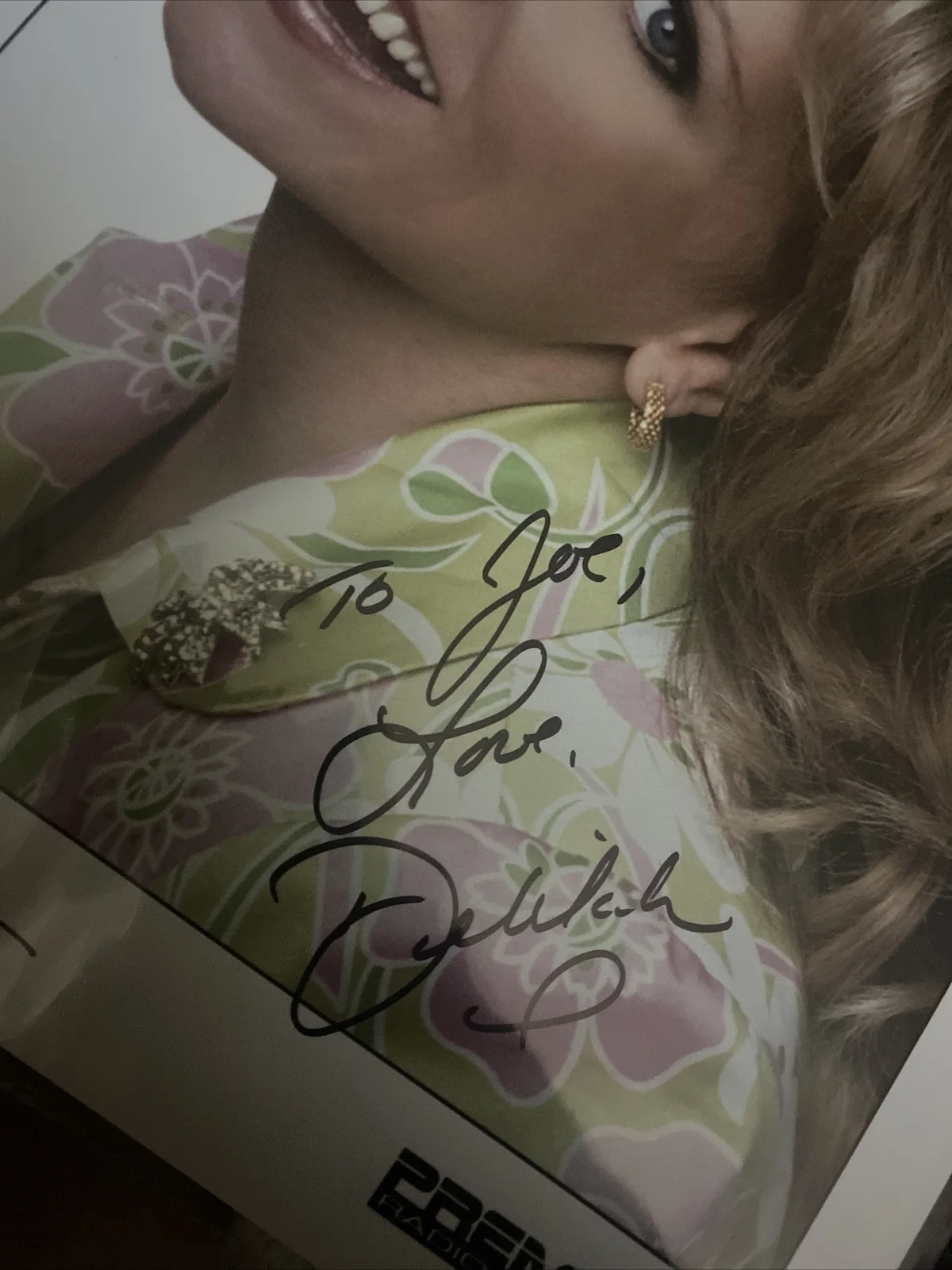 Delilah — autograph 8x10 By Delilah For Anyone Joes Out There Haha, image 2
