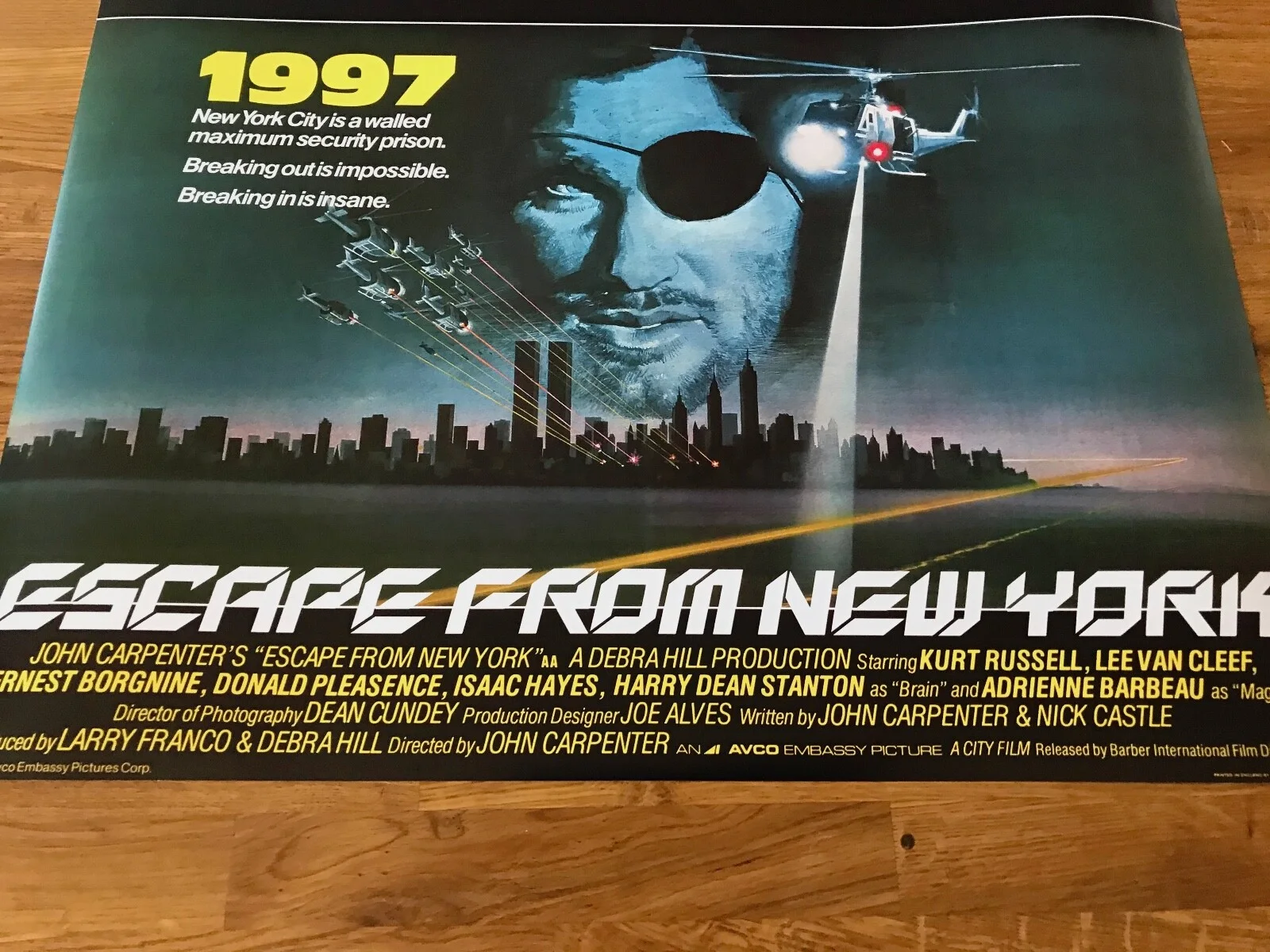 Movie Poster Escape From New York 420mm x 594mm A2 size, изображение 2