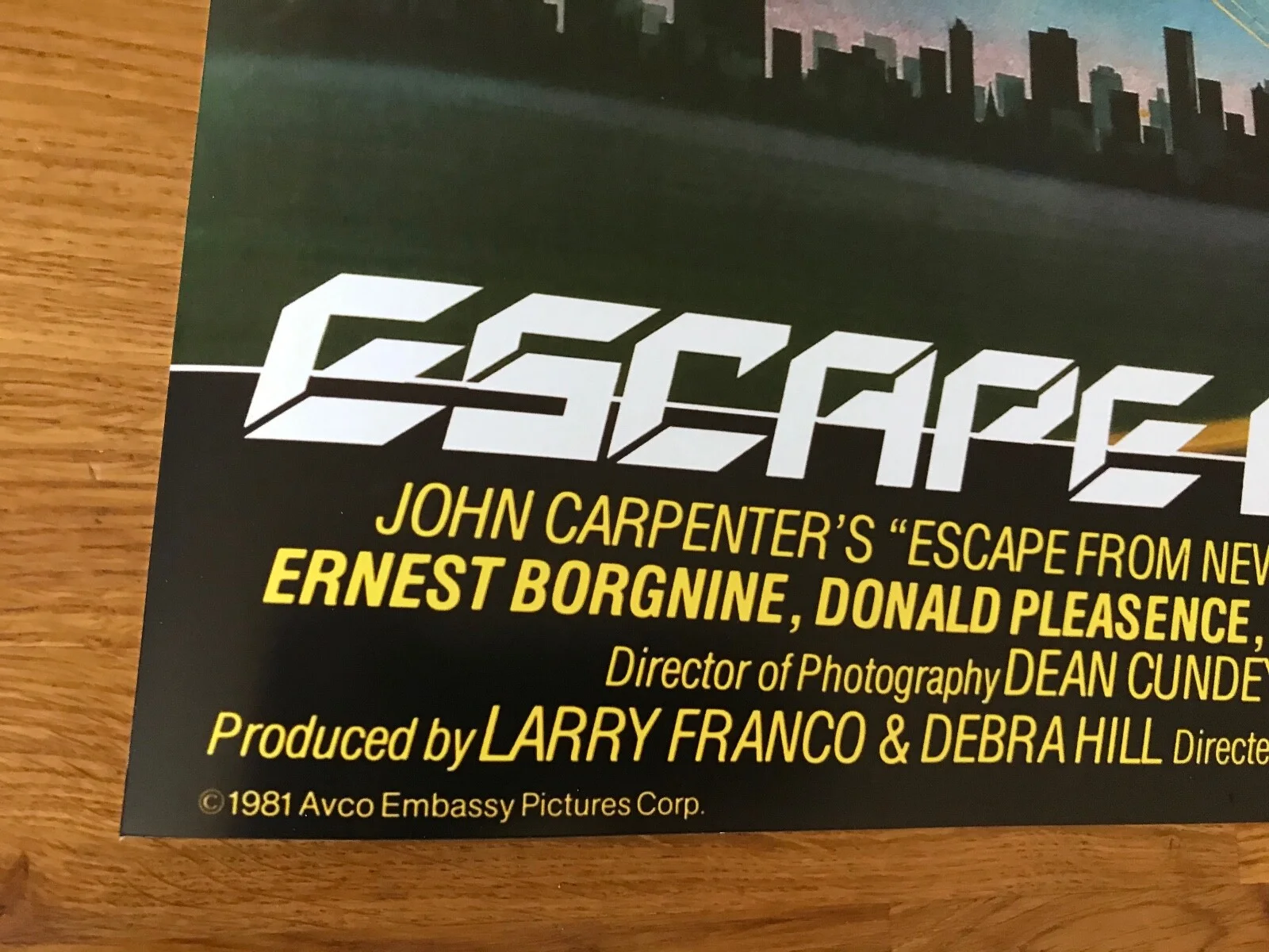 Movie Poster Escape From New York 420mm x 594mm A2 size, изображение 4