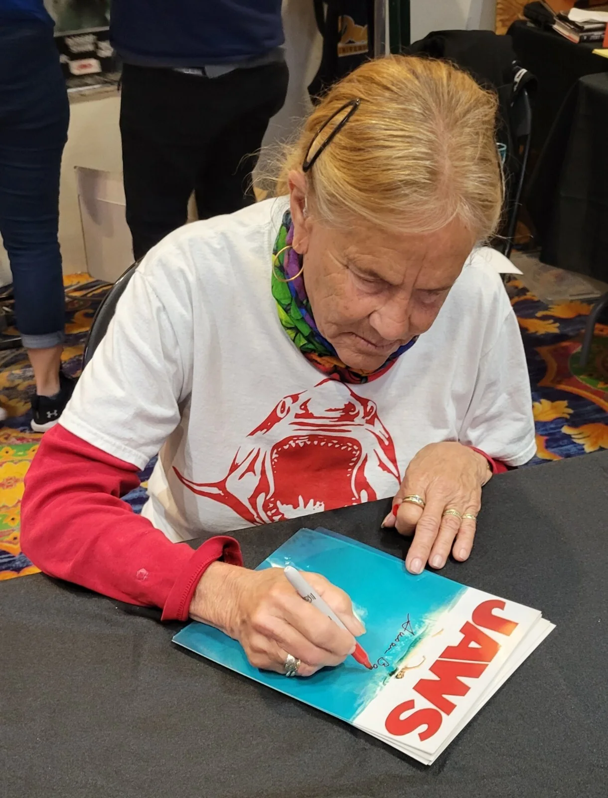 Susan Backlinie — Susan Backlinie signed JAWS 11x14 photo Chrissie 1st Victim, изображение 2