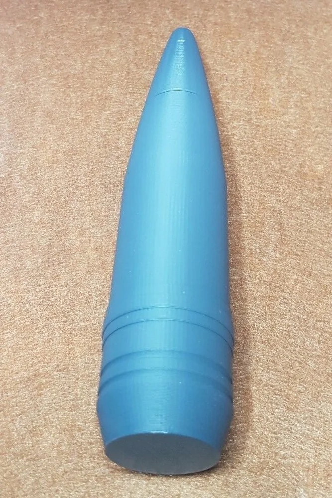 single Replica 40mm Bofors L70 Projectile shell. Unpainted and 3D printed., image 2