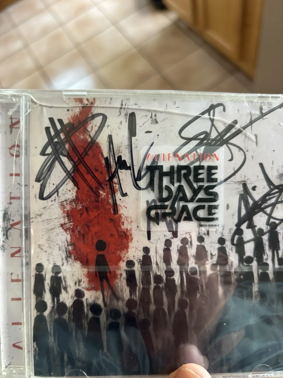 Three Days Grace-SIGNED Alienation CD-Band Signed-SOLD OUT-Sealed-READ AUTO, image 2