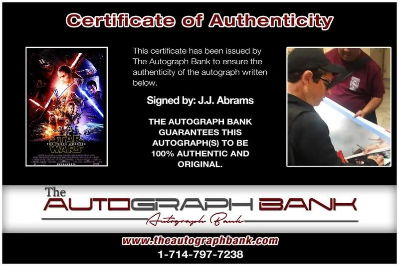 J.J. Abrams — J.J. Abrams authentic signed celebrity 10x15 photo W/Cert Autographed A000074, image 2