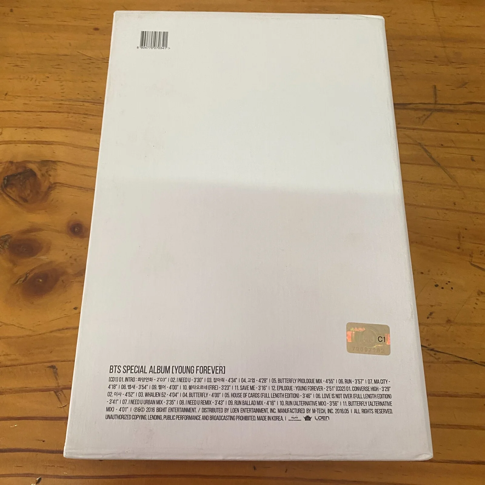 BTS YOUNG FOREVER 花樣年華 CD Autographed Signed K-POP With Photo Cards RARE 2016, image 2