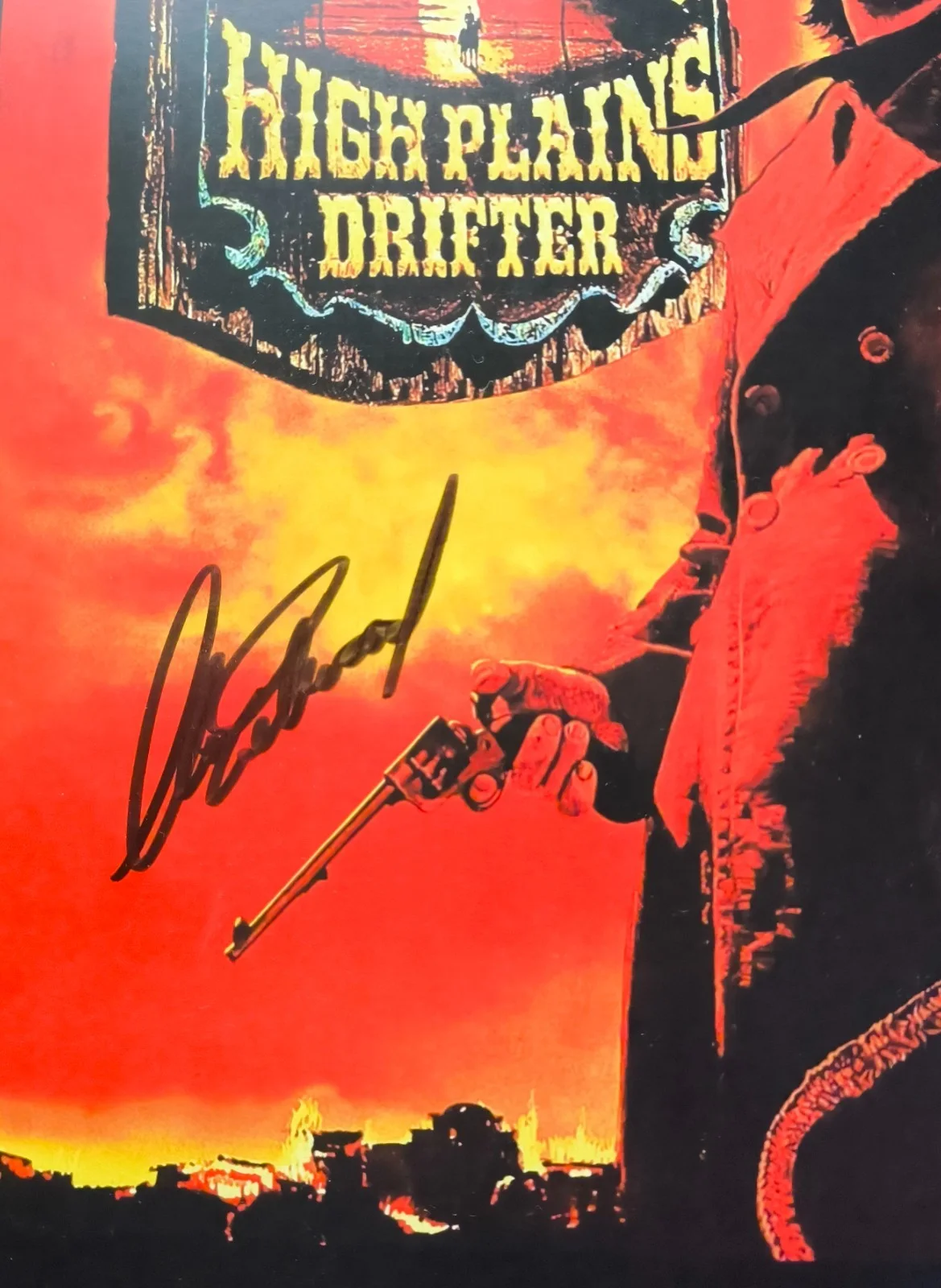 Clint Eastwood — Autograph Clint Eastwood Signed 11x17 Poster ( High Plains Drifter ), image 2