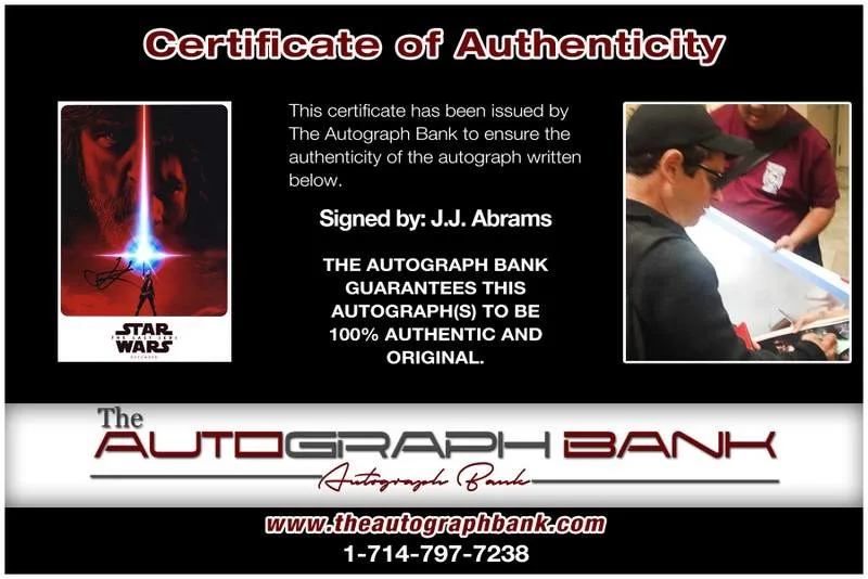 J.J. Abrams — J.J. Abrams authentic signed celebrity 10x15 photo W/Cert Autographed A0004, image 2