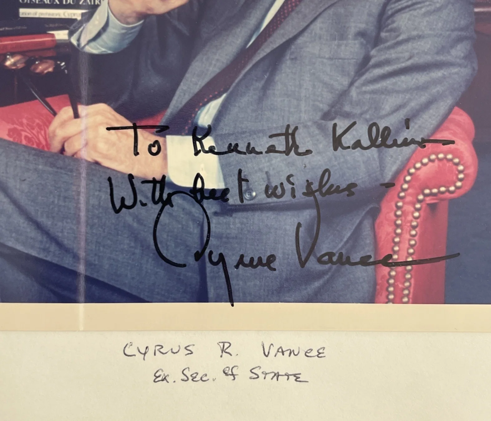 Secretary Of State Cyrus R. Vance: Hand Signed Political Photo 5x7“ / KSK, изображение 2