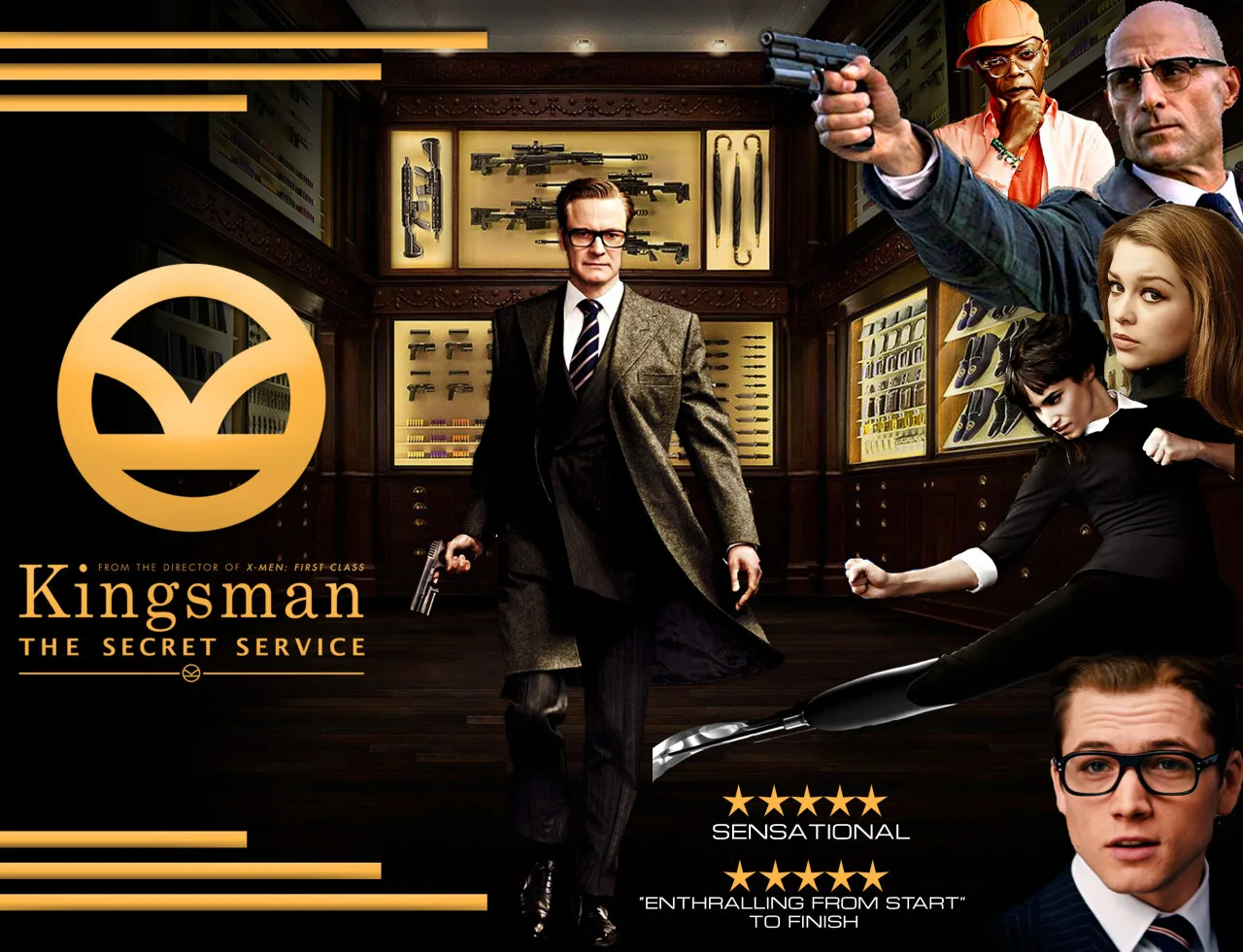 Kingsman The Secret Service 35mm Film Cell strip very Rare var_b, image 2