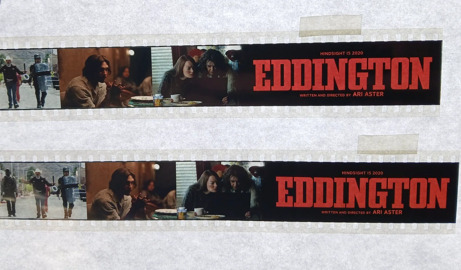Eddington Movie Film Promo 35 mm Film Strip x 2, image 2