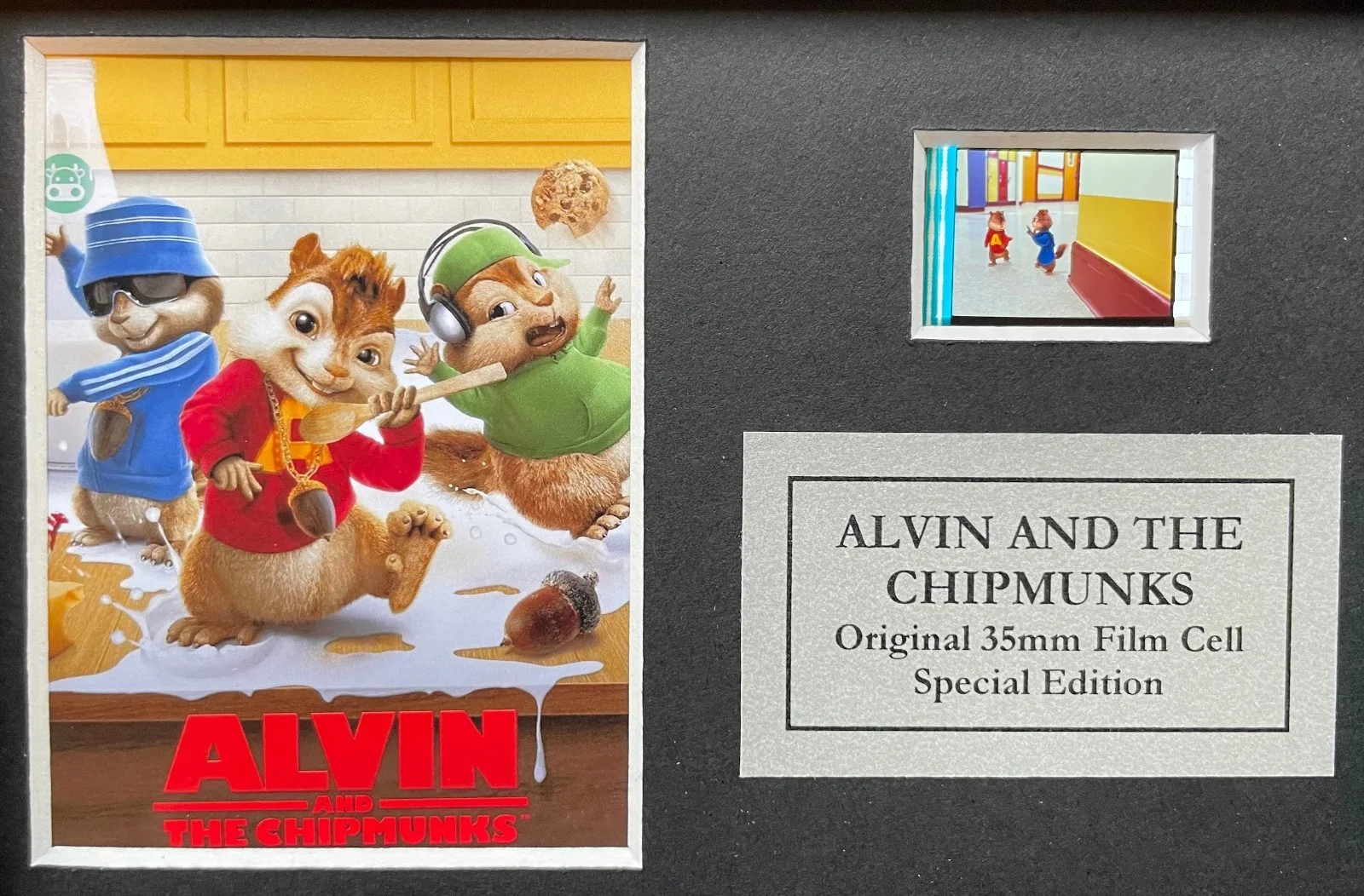 ALVIN & The CHIPMUNKS Original Mini 35mm Film Cell set within Quality Wood Frame, image 2