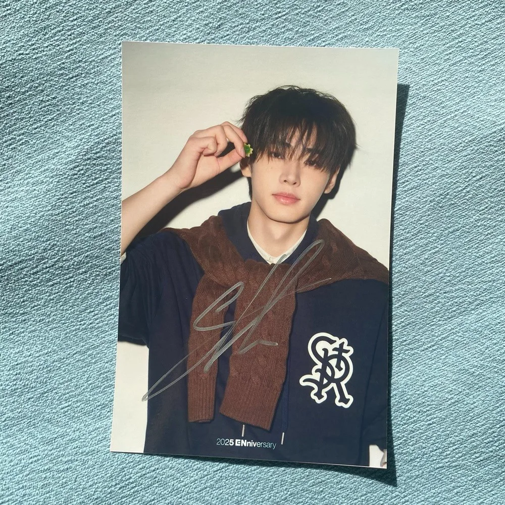 ENHYPEN Autographed Signed Photo For ENniversary FAMILY K-POP Collection 2025D, изображение 2