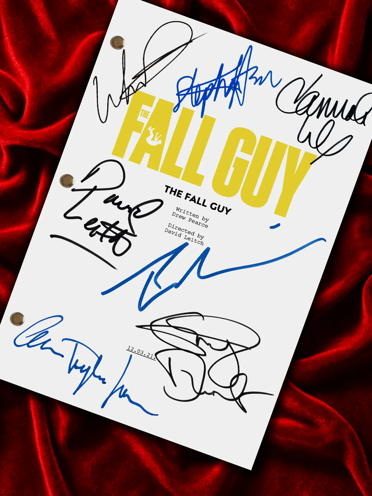 The Fall Guy Signed Movie Script, Full Autographed Screenplay, Reproduction, изображение 2