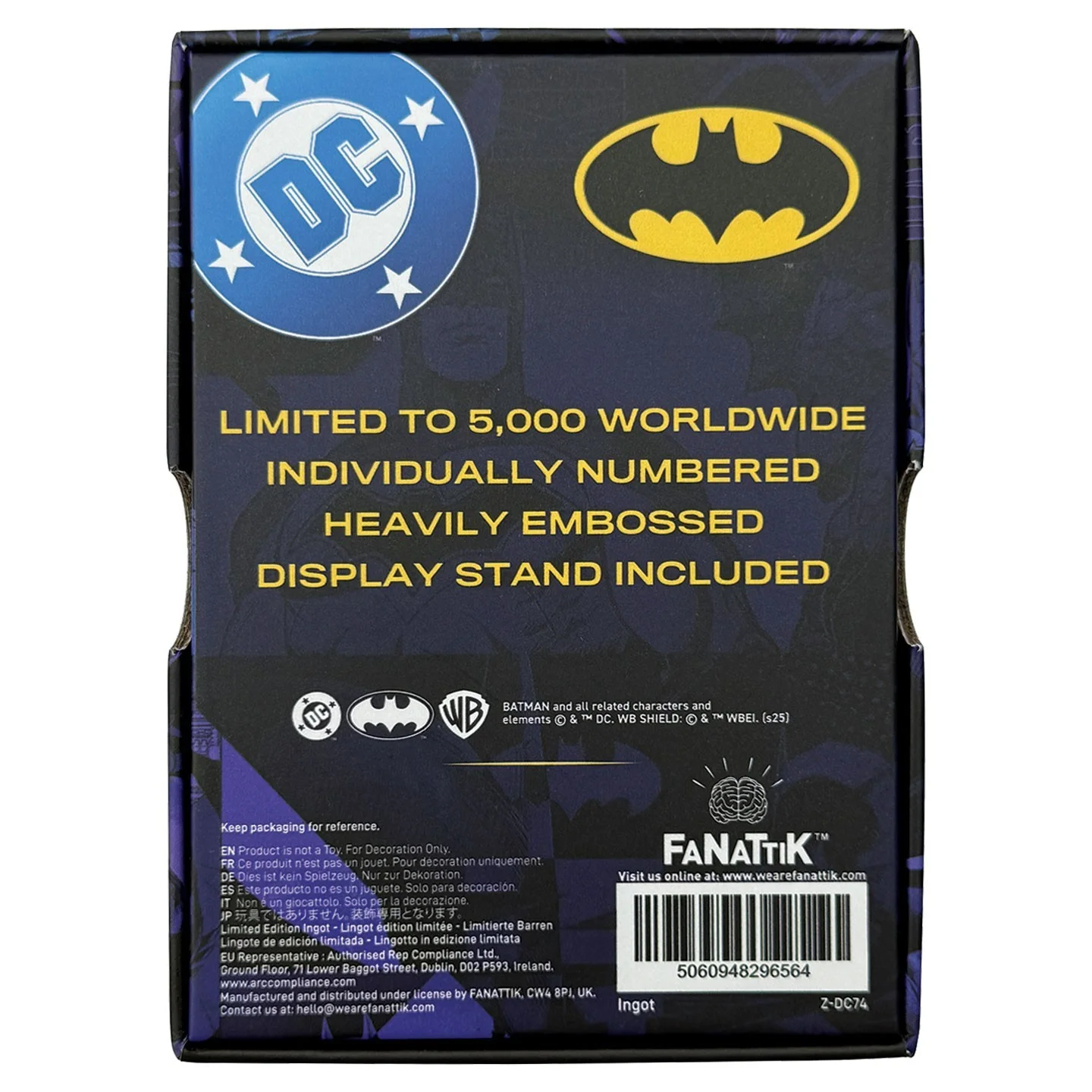 DC Comics Batman Limited Edition Armour Collectible Metal Ingot - Numbered, image 4