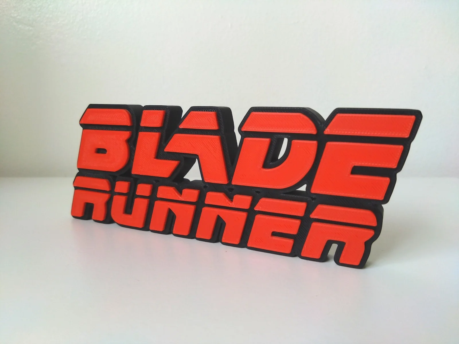 Blade Runner Logo Sign – Black & Red – 3D Printed Film Memorabilia, image 3