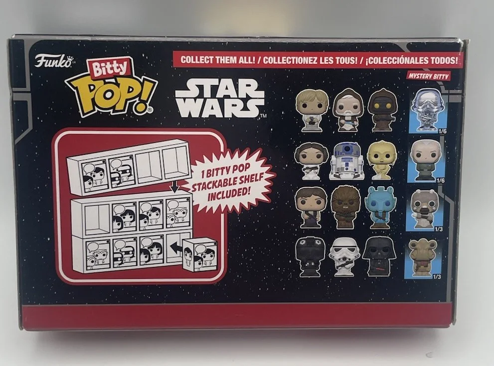 Funko Starwars Bitty Pops 4 Packs 3 Select Characters/Mystery One New🔥, image 2