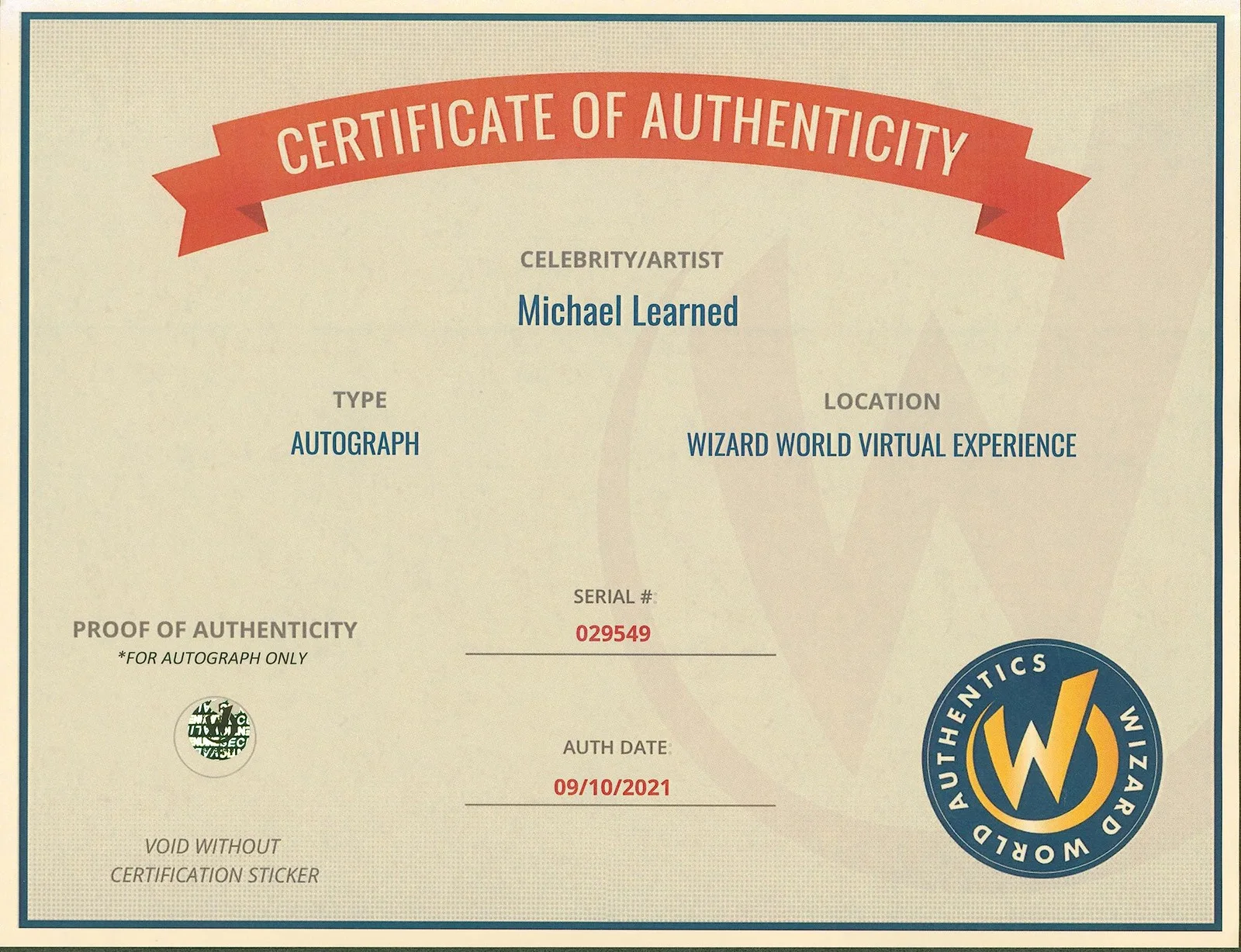 Michael Learned — Michael Learned The Waltons Authentic Signed 8x10 Photo Wizard World 3, image 5