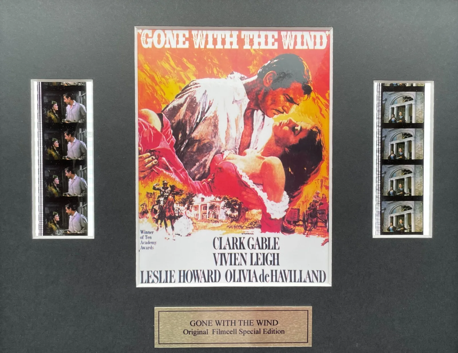 Handmade display featuring original film cells for a GONE with the WIND 1939 fan, image 2