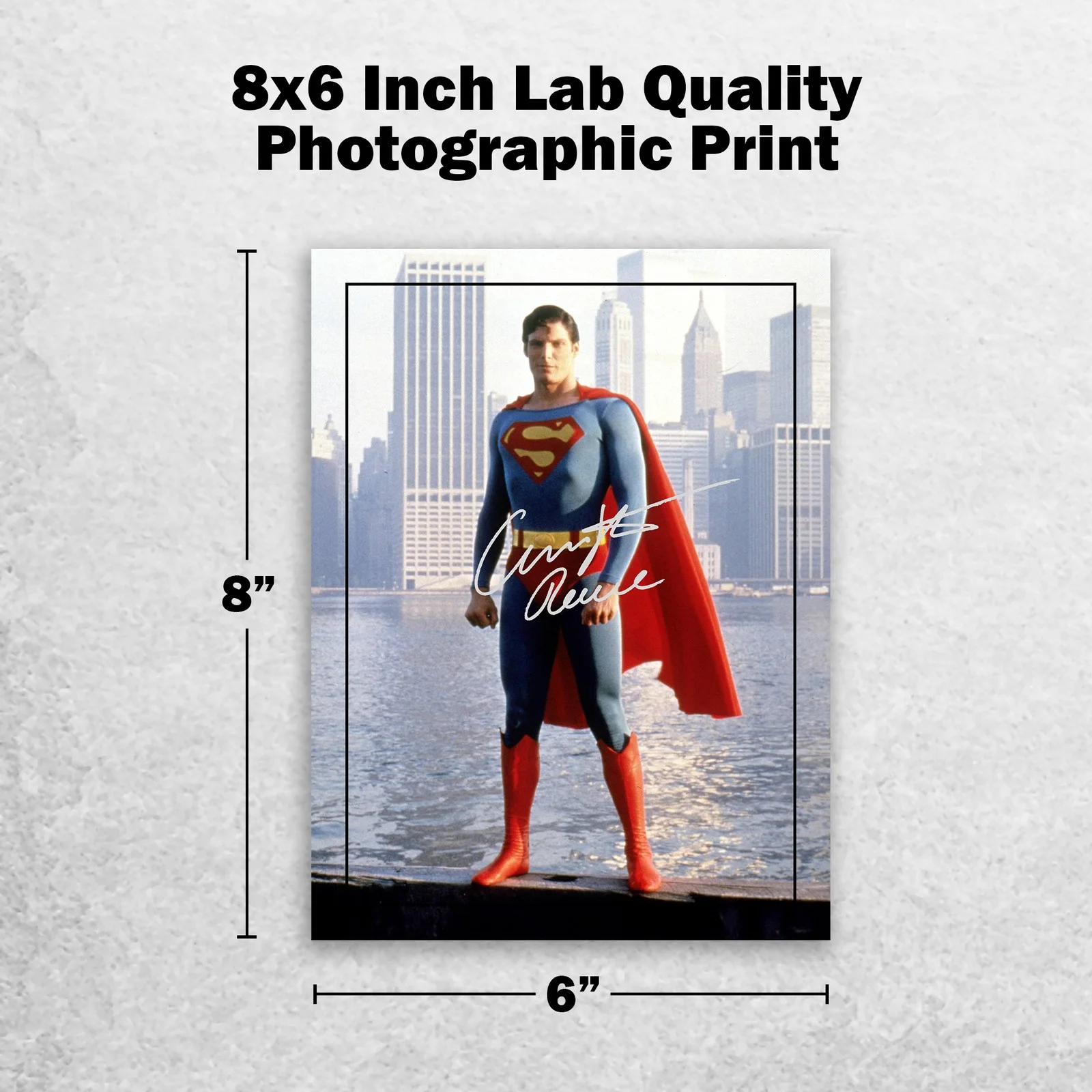 Christopher Reeve Signed Superman 8x6 Pre Printed Autograph Photo Memorabilia, image 2