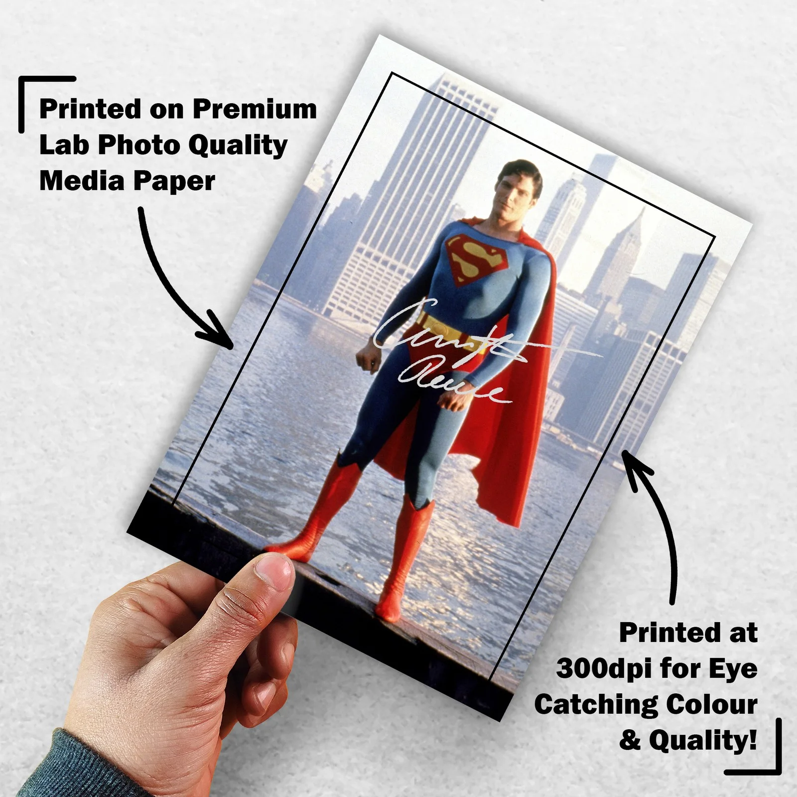 Christopher Reeve Signed Superman 8x6 Pre Printed Autograph Photo Memorabilia, image 3