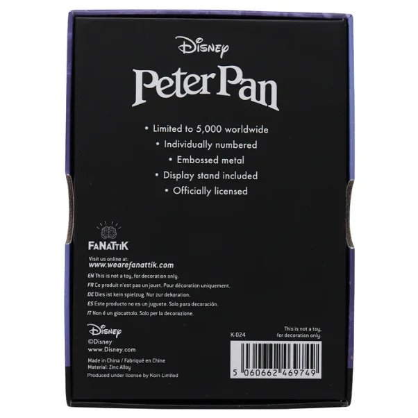Disney Limited Edition Peter Pan Collectable FaNaTtiK Ingot, image 2