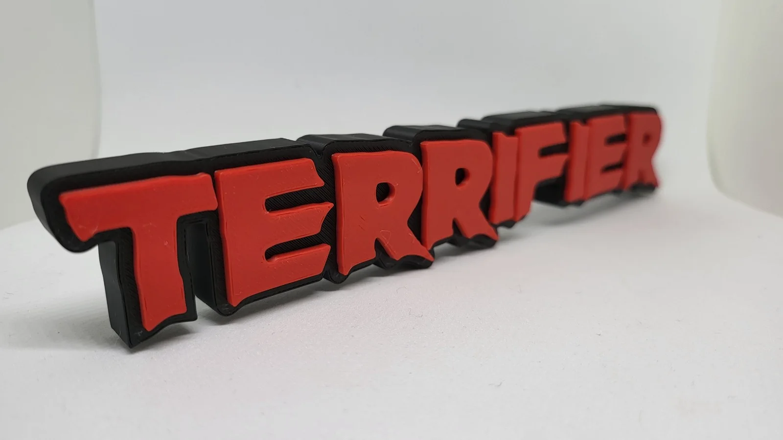 Terrifier Logo Sign 3D Printed Horror Movie Display Plaque Wall Decor, image 2