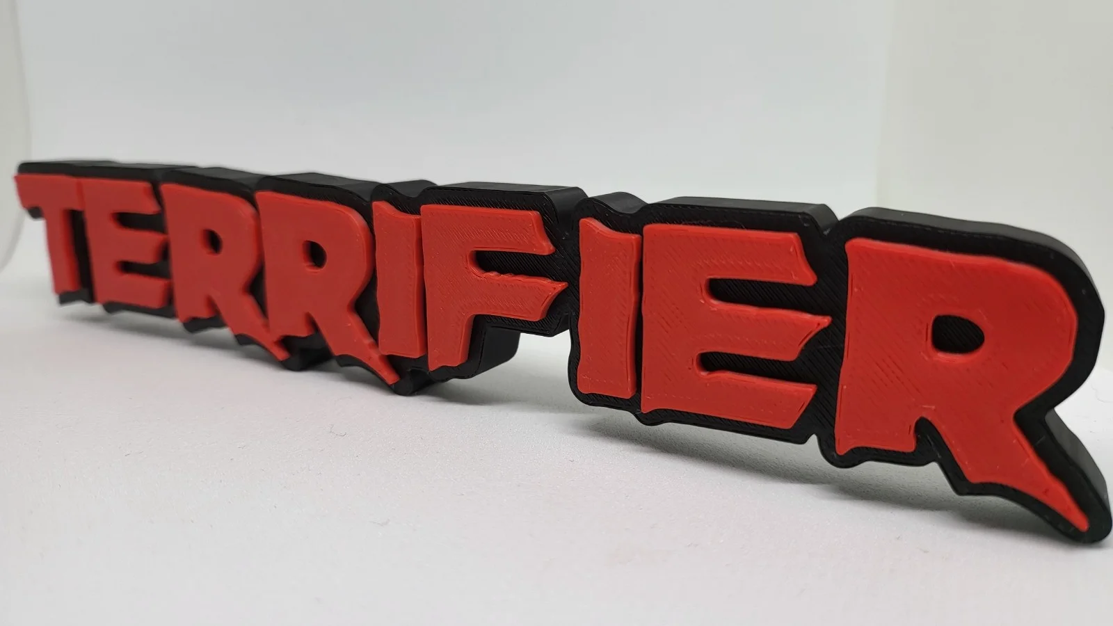 Terrifier Logo Sign 3D Printed Horror Movie Display Plaque Wall Decor, image 3