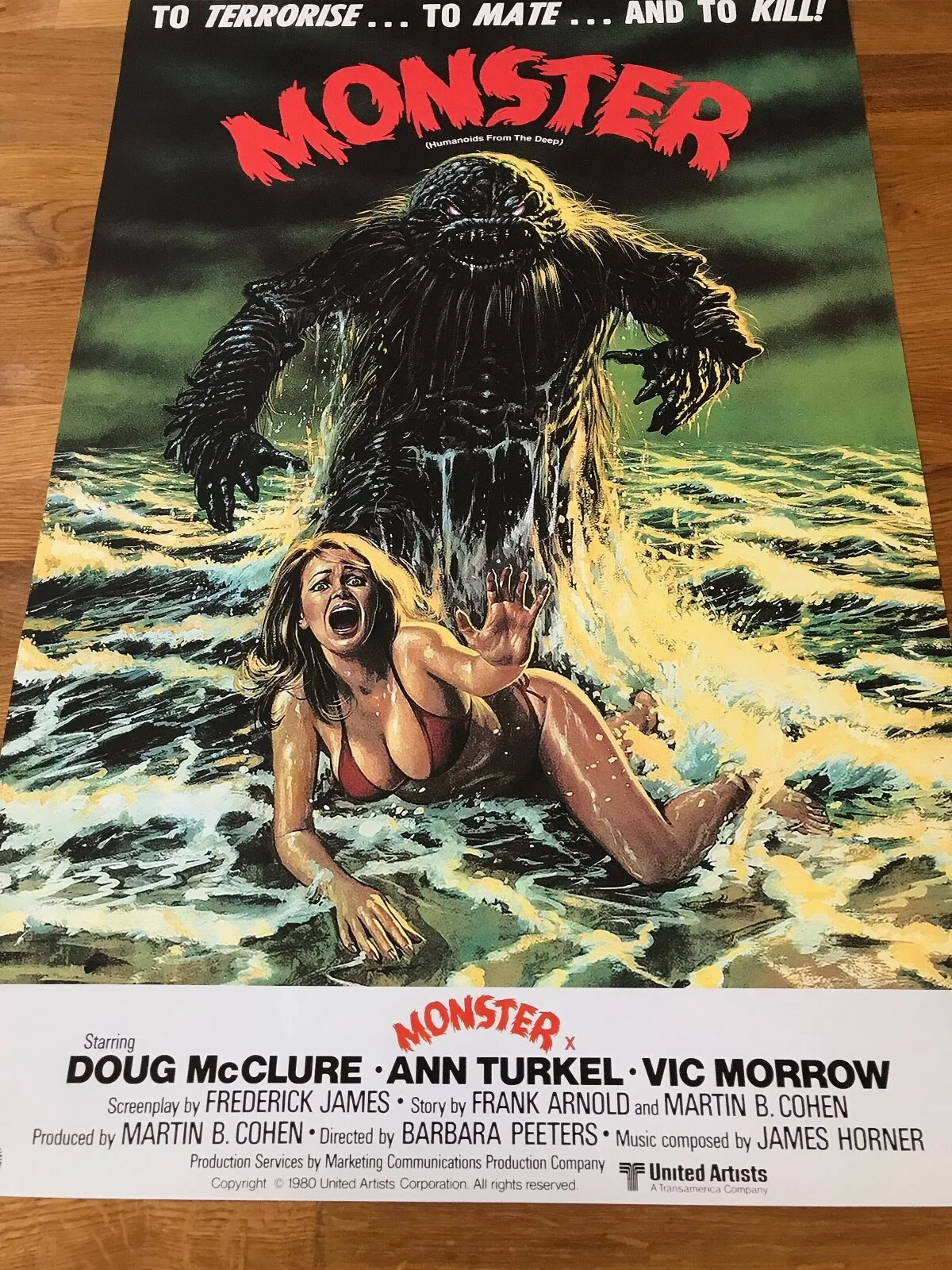 Poster Monster Humanoids From The Deep 430mm x 640mm (bit bigger than A2), image 2