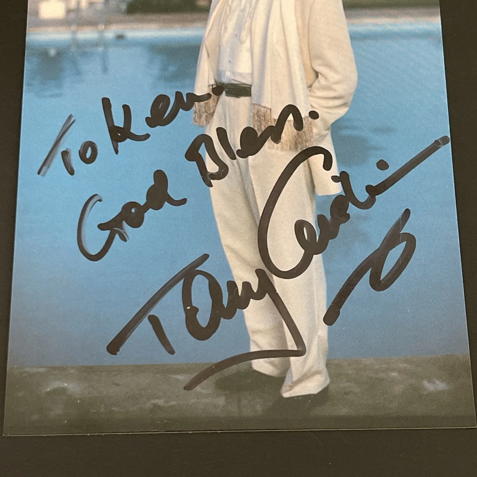 TONY CHRISTIE: Hand Signed Celebrity Photo 4 x 6” / KSK, image 2