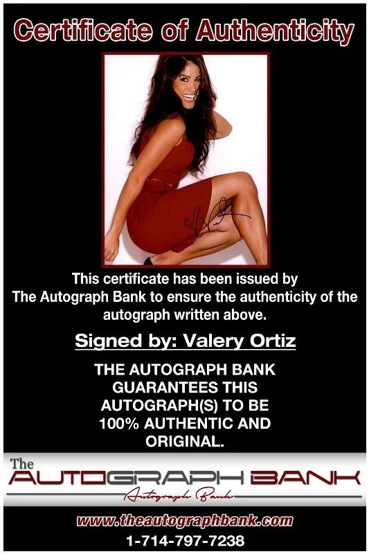Valery Ortiz — Valery Ortiz authentic signed celebrity 8x10 photo W/Cert Autographed e, image 2