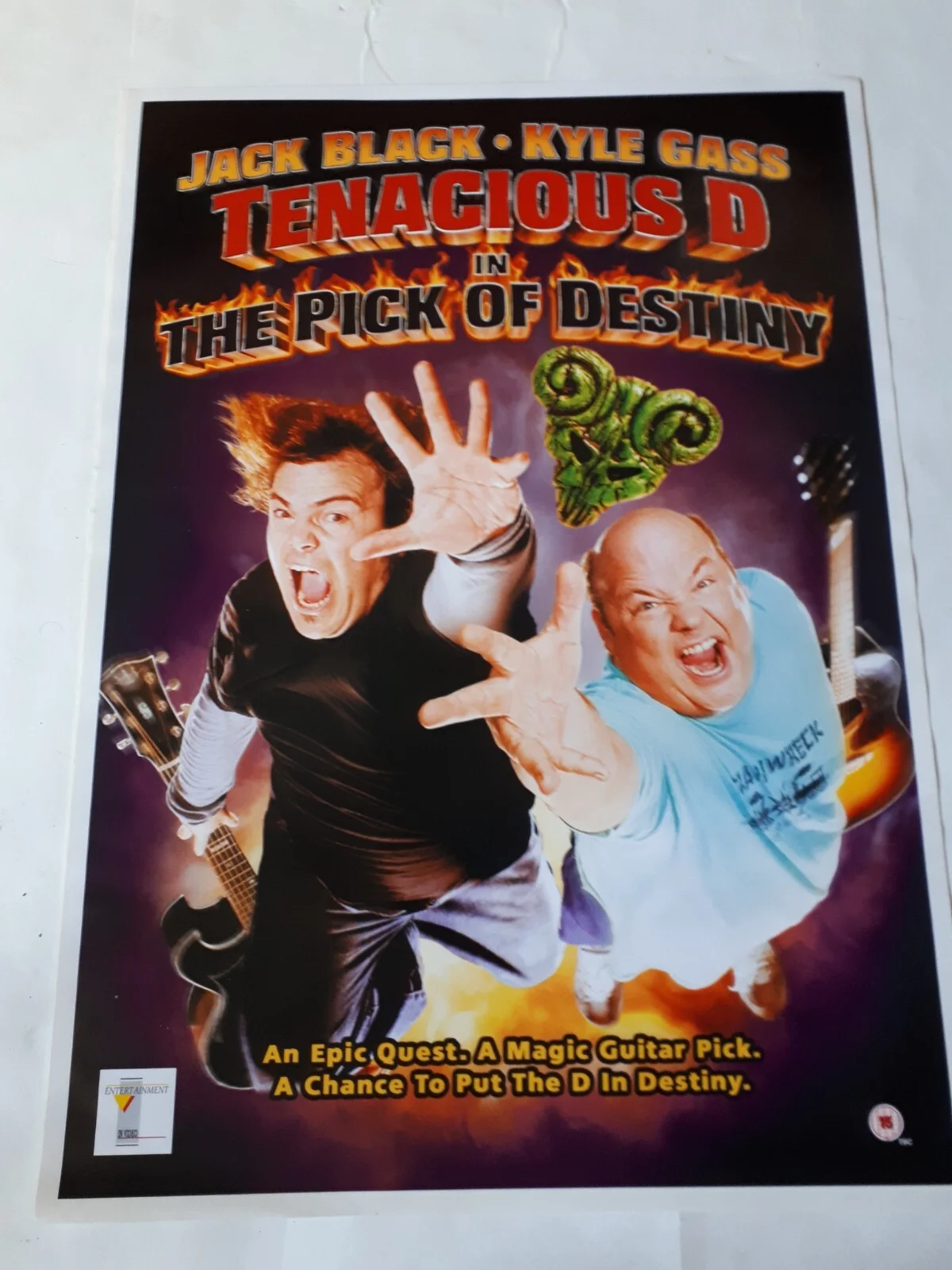 TENACIOUS D AND THE PICK OF DESTINY ORIGINAL POSTER Video Shop DVD 44.5x62.3cm, изображение 2