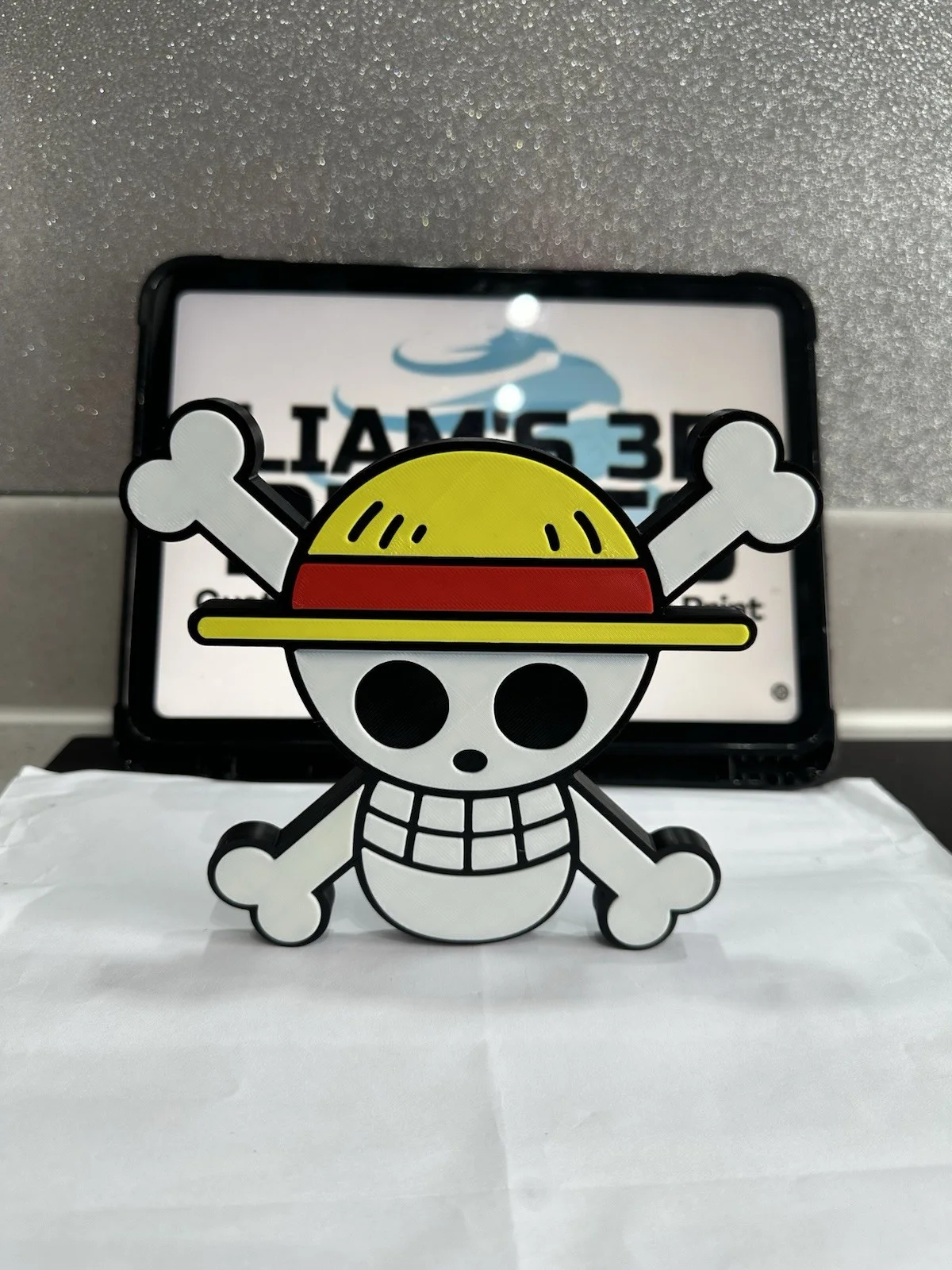 Decorative One Piece logo Sign Display Anime Pop Jolly Roger Luffy Skull, image 3