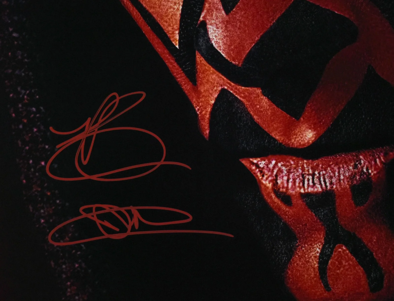Ray Park — Ray Park Autographed 16x20 Darth Maul Close Up 2 Photo- Beckett W Hologram *Red, image 2