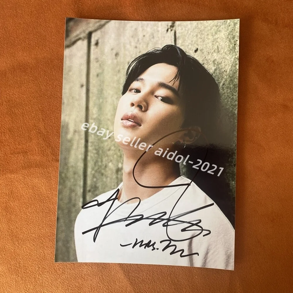 BTS JIMIN AUTOGRAPHED SIGNED PHOTO K-POP COLLECTION 5*7 2024A, image 3