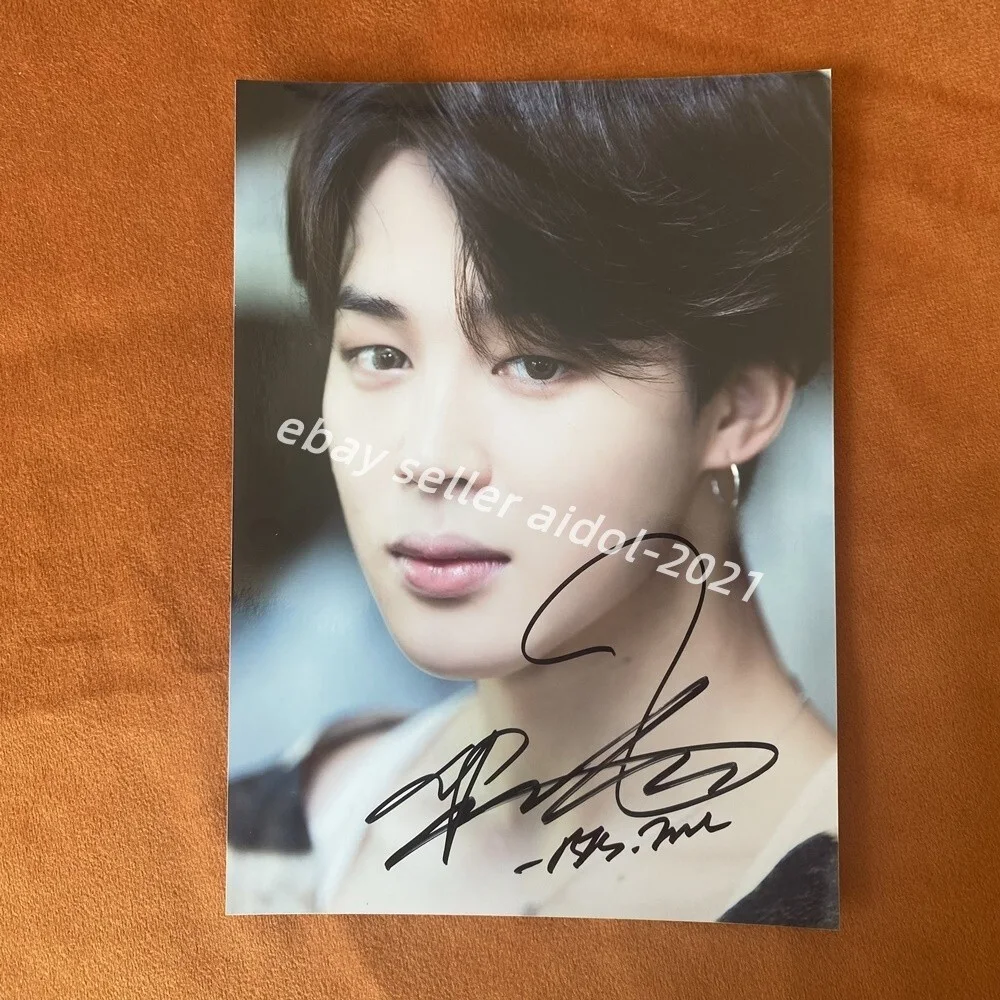 BTS JIMIN AUTOGRAPHED SIGNED PHOTO K-POP COLLECTION 5*7 2024A, image 4