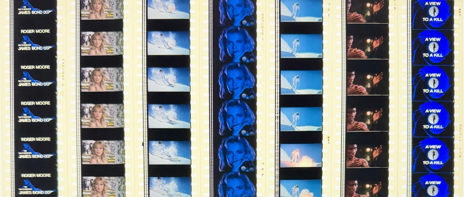 James Bond 007 in A View To A Kill 1985 Rare Unmounted Genuine 35mm Film Cells, image 3