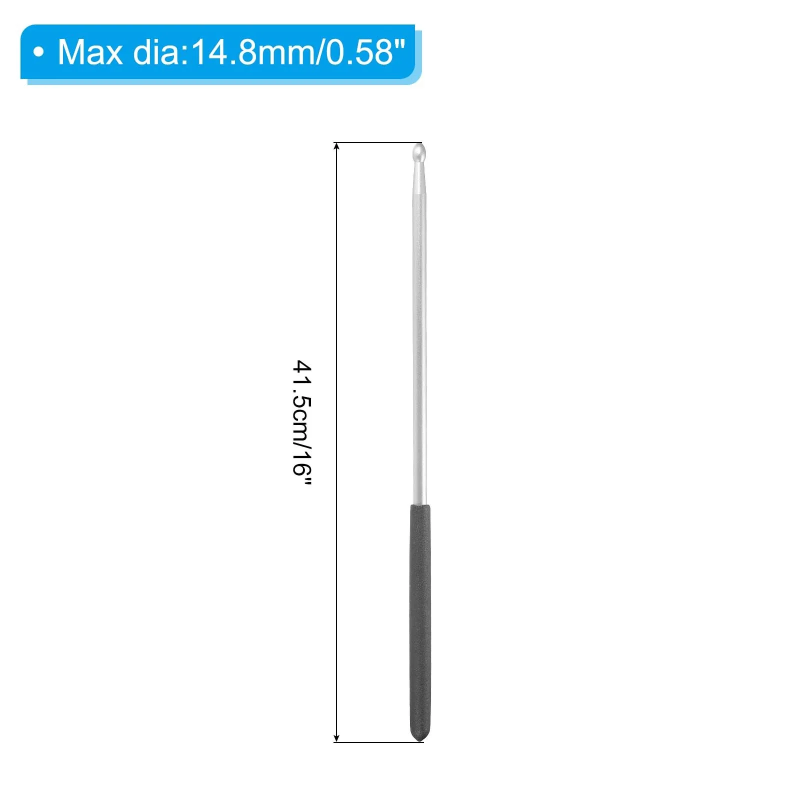 Metal Drumstick 5A Anti Slip Drum Stick for Jazz Drum Silver 1 Pair, image 2