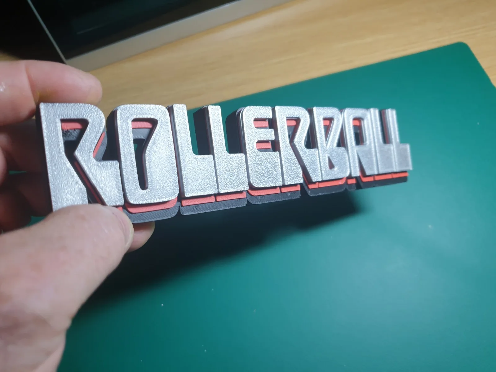 ROLLERBALL 3D logo 1975 cult film 200mm x 45 x 15, image 2