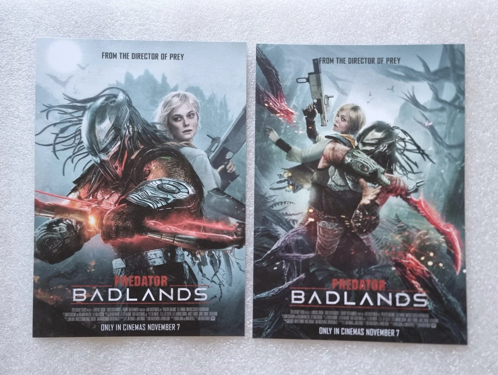 PREDATOR: BADLANDS (2025) MOVIE PROMOTIONAL 5 POSTCARD SET - ELLE FANNING, изображение 2