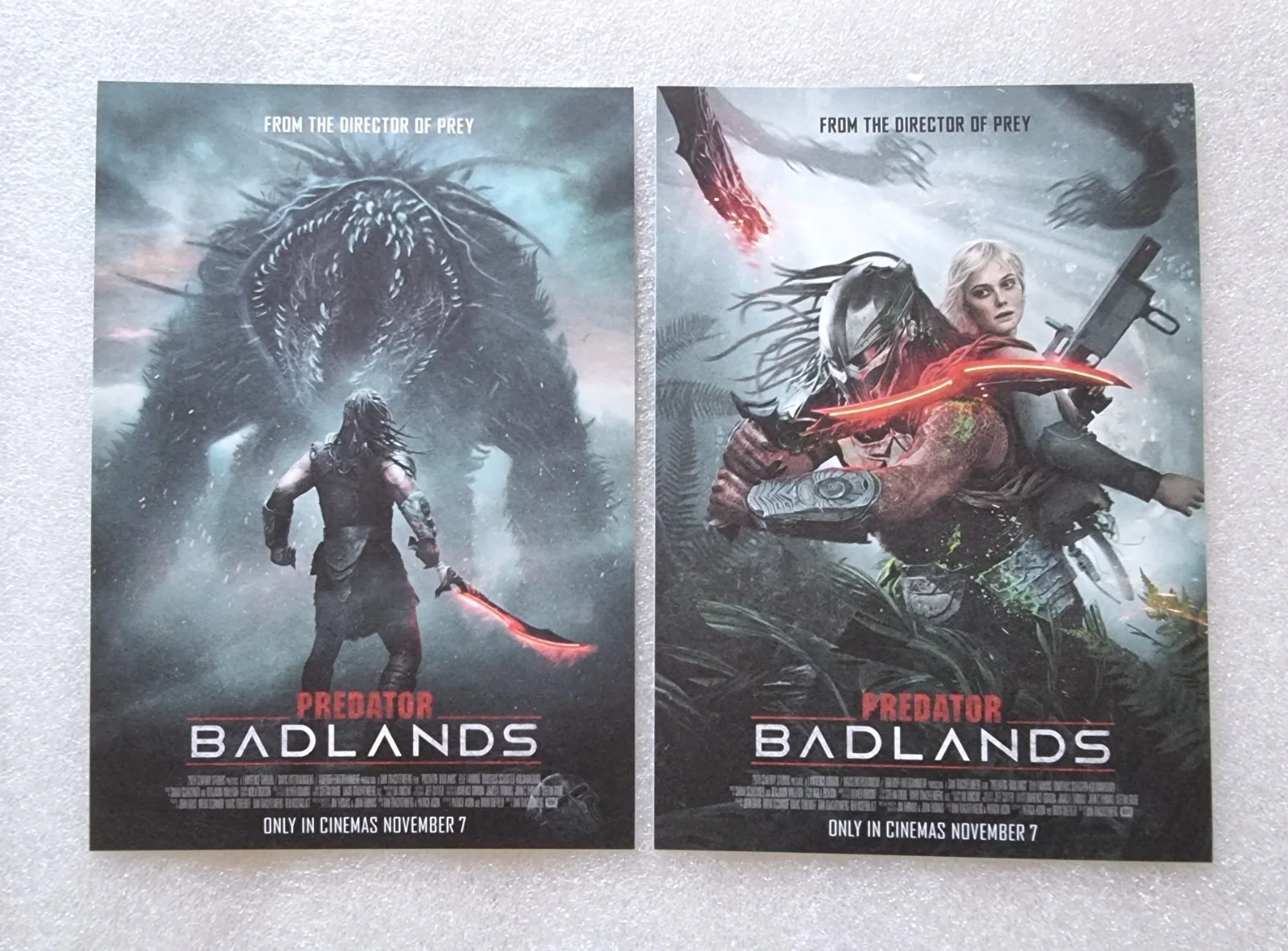 PREDATOR: BADLANDS (2025) MOVIE PROMOTIONAL 5 POSTCARD SET - ELLE FANNING, изображение 3