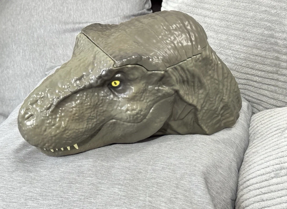 Jurassic World Dinosaur Head Collectors Popcorn Bucket Box Odeon Merch VERY RARE, image 4