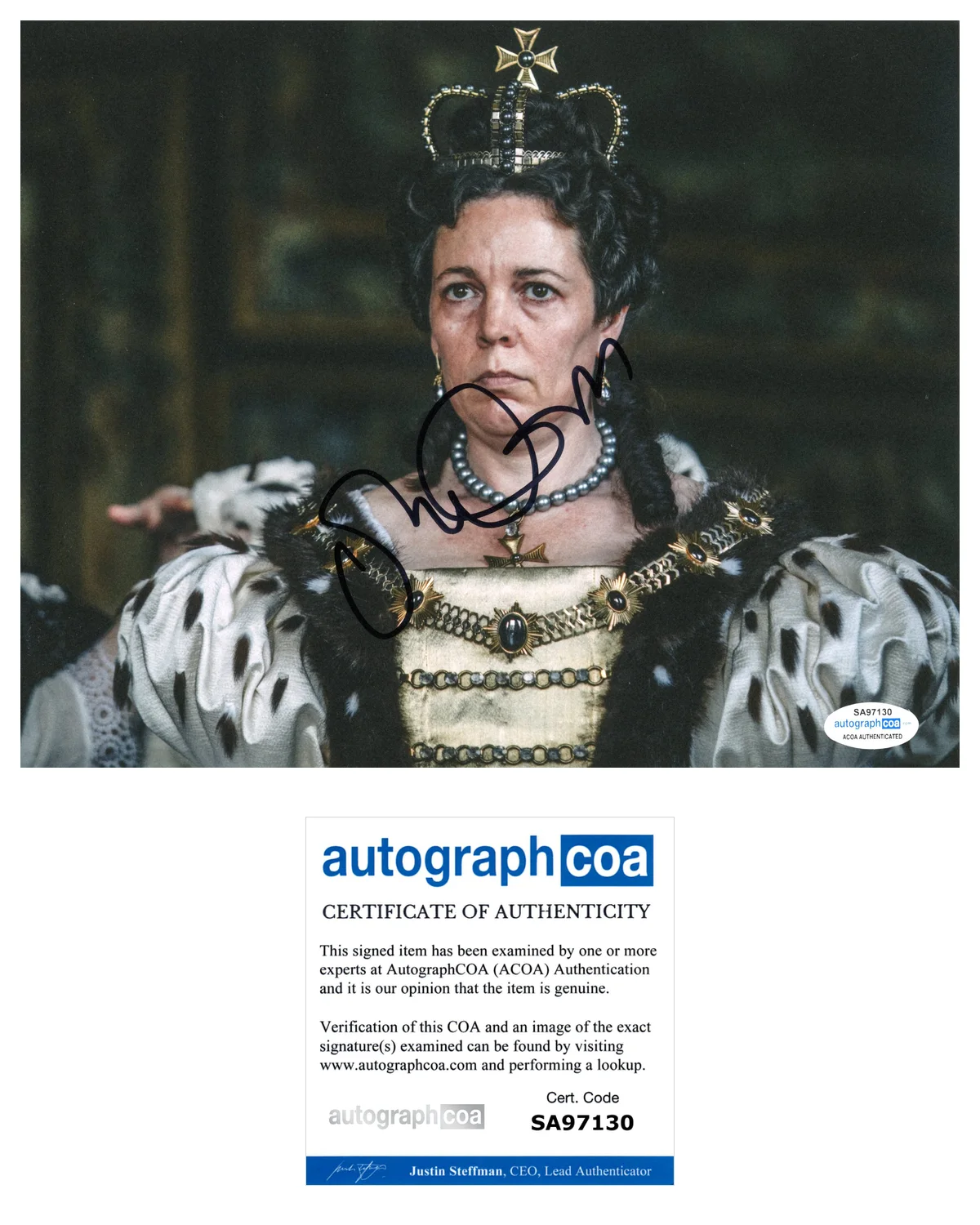 Olivia Colman — Olivia Colman Signed Autographed The Favourite 8x10 Photo PROOF ACOA C
