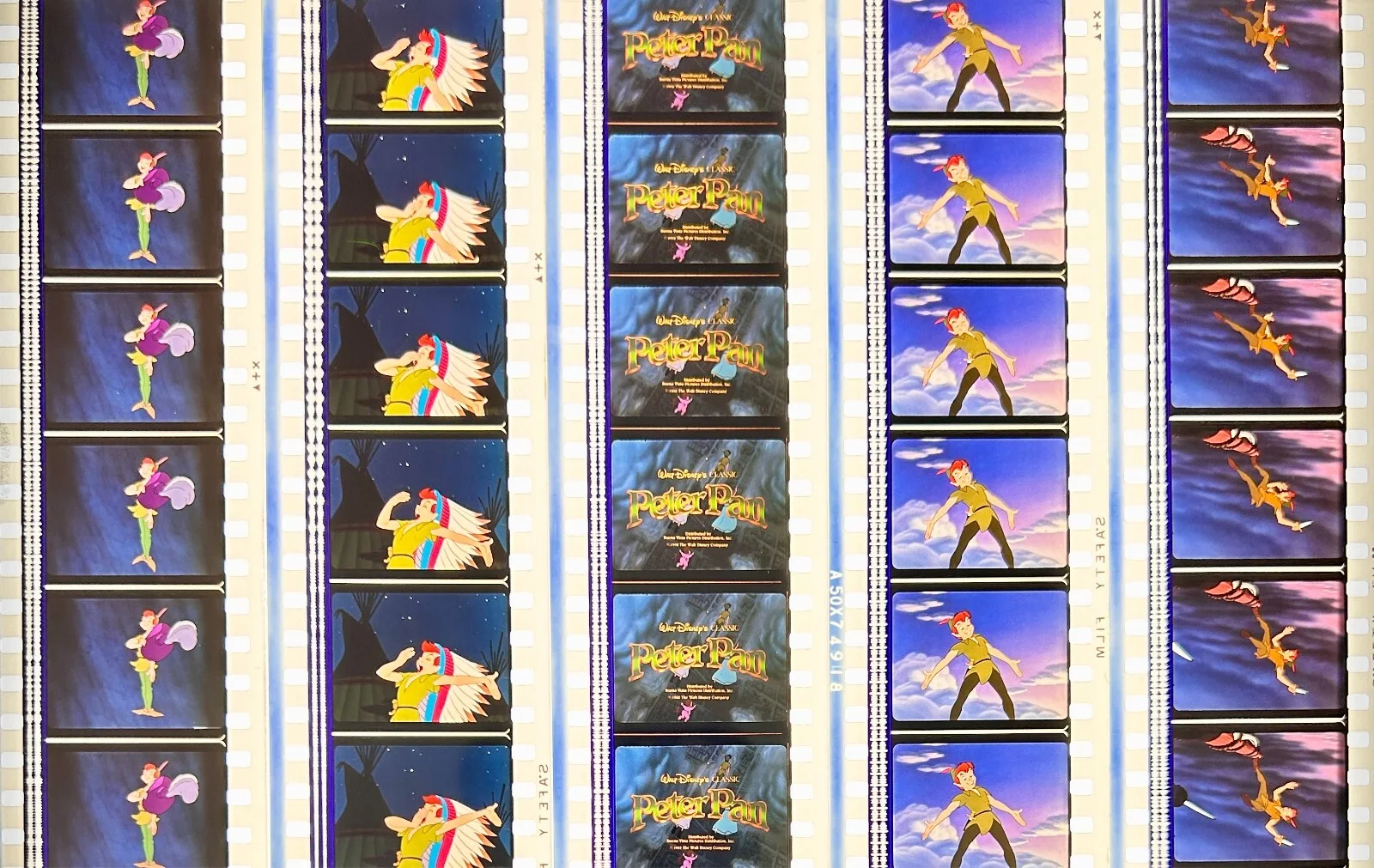 Disney's Peter Pan 1953 (Remastered) Rare Unmounted Genuine 35mm Film Cells, image 4