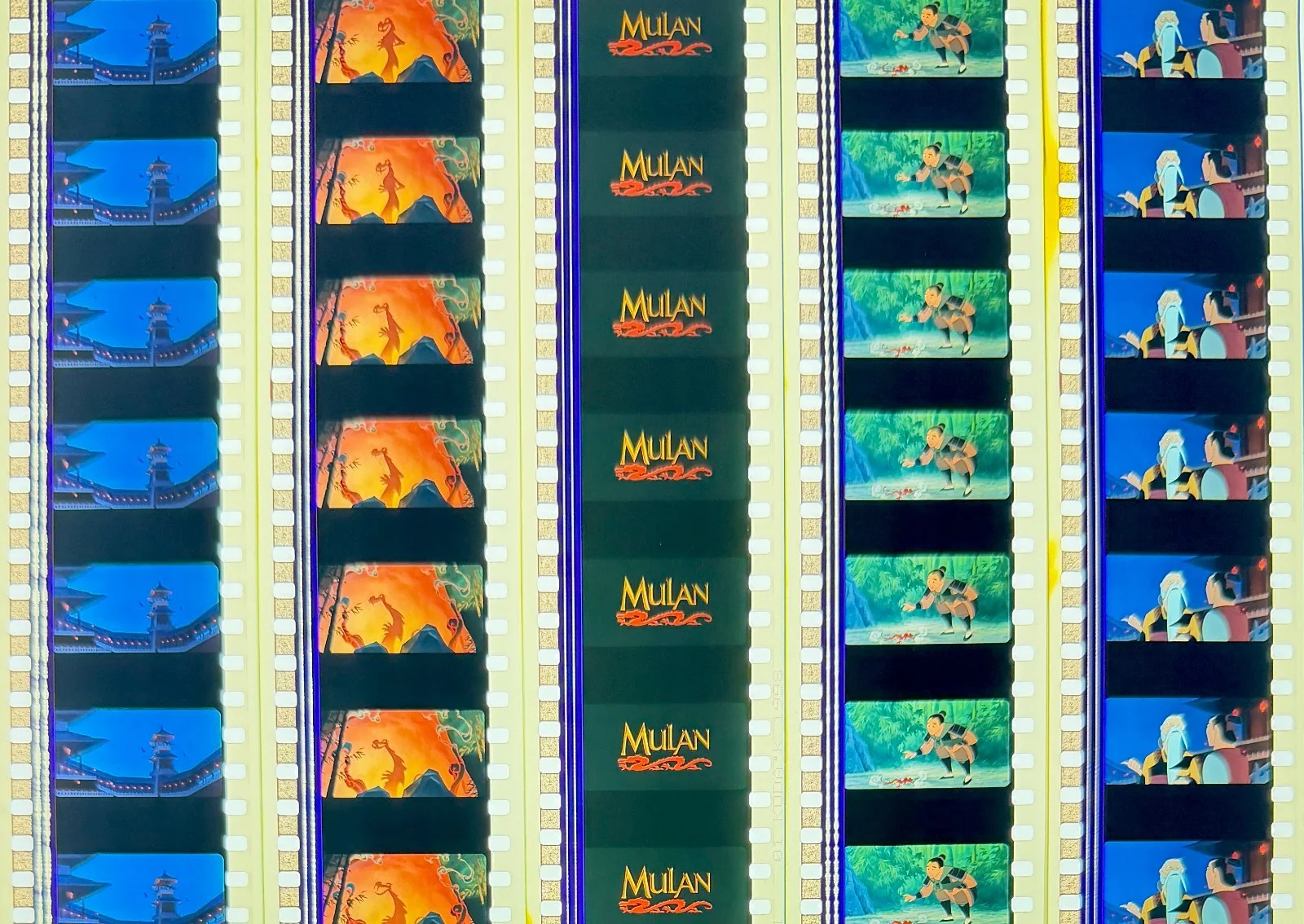 Walt Disney's Mulan (1998) Very Rare Unmounted Genuine 35mm Film Cells, image 3
