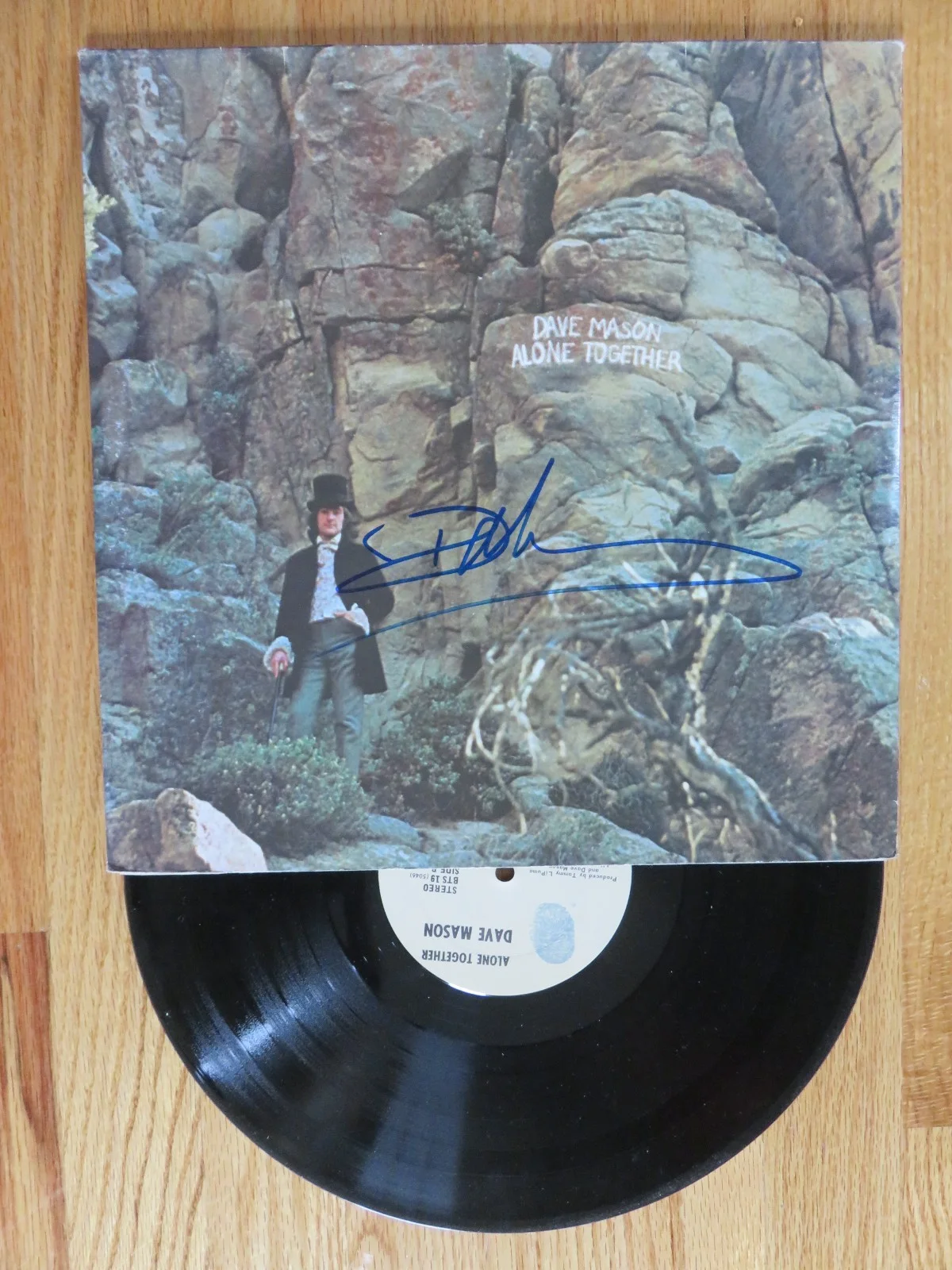 DAVE MASON signed ALONE TOGETHER 1970 Record / Album Set COA TRAFFIC, image 2