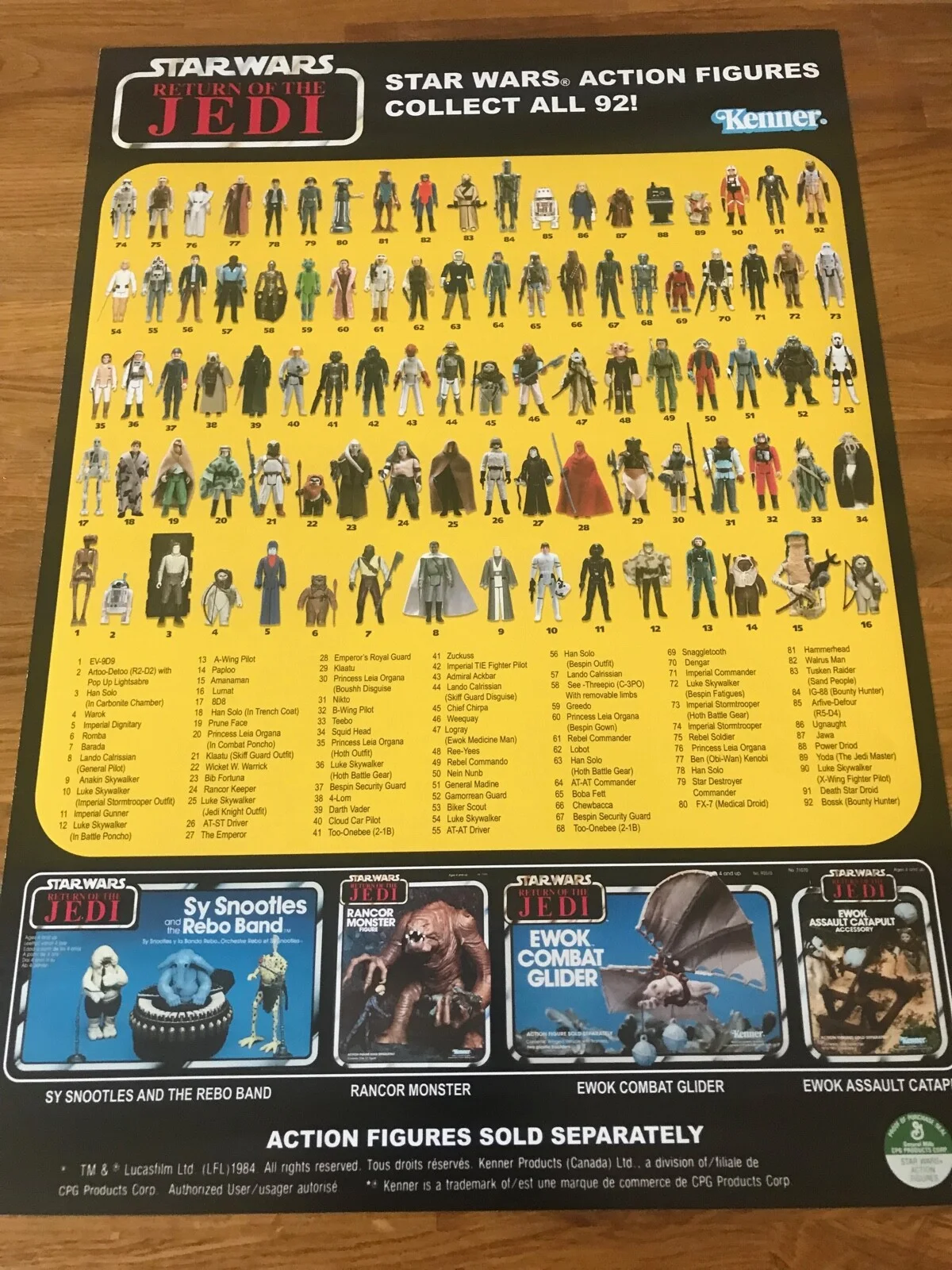Star Wars Figure Checklist Poster 594mm x 420mm (A2 size), image 2