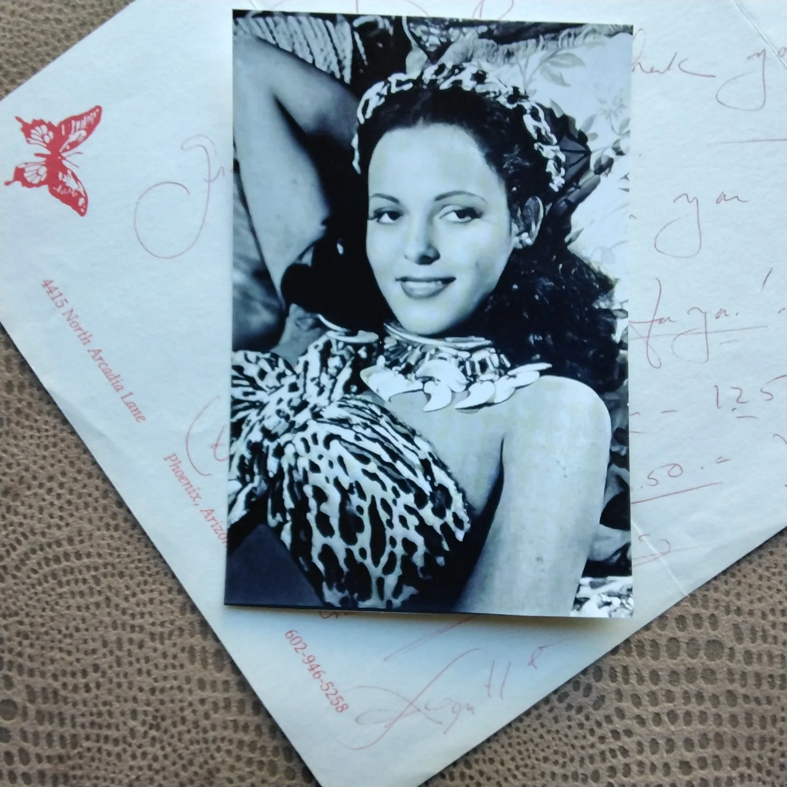 Acquanetta SIGNED Letter Photo Movie Actress Jungle Woman Tarzan Arabian Nights, изображение 3